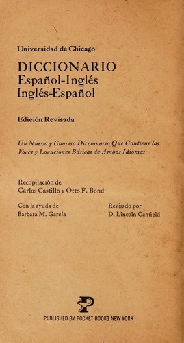 Cover for University of Chicago Spanish-English English-Spanish Dictionary