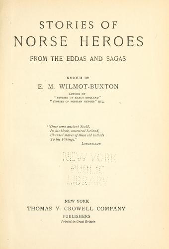 Cover for Stories of Norse heroes