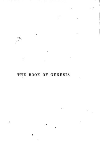 Cover for The book of Genesis expounded in a series of discourses