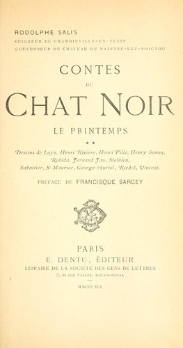 Cover for Contes du chat noir