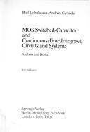 Cover for MOS switched-capacitor and continuous-time integrated circuits and systems