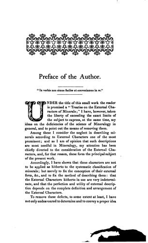 Cover for A Treatise on the External Characters of Minerals