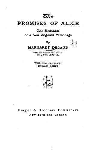 Cover for The promises of Alice.