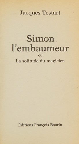 Cover for Simon L Embaumeur (Folio) (French Edition)
