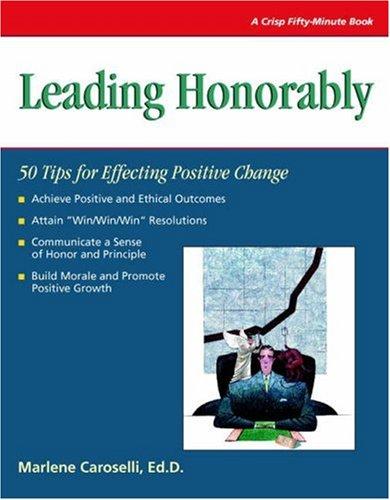 Cover for Leading honorably