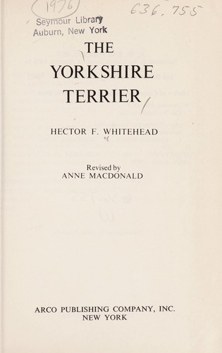 Cover for The Yorkshire terrier