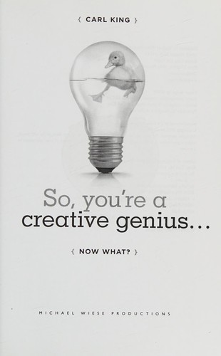 Cover for So you're a creative genius--
