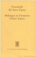 Cover for Festschrift für Imre Zajtay =