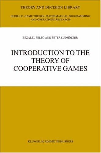 Cover for Introduction to the theory of cooperative games