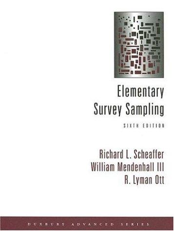 Cover for Elementary Survey Sampling (with CD-ROM) (Duxbury Advanced Seies)