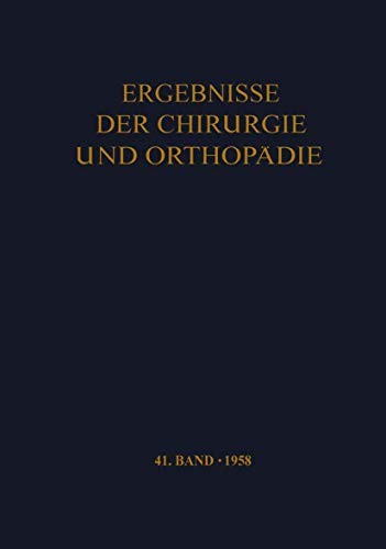 Cover for Ergebnisse der Chirurgie und Orthopädie