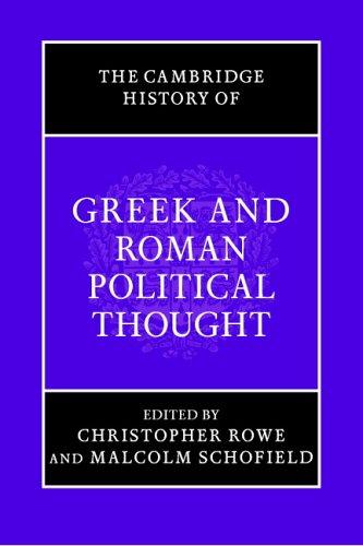 Cover for The Cambridge History of Greek and Roman Political Thought (The Cambridge History of Political Thought)