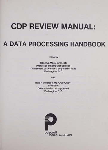 Cover for CDP review manual