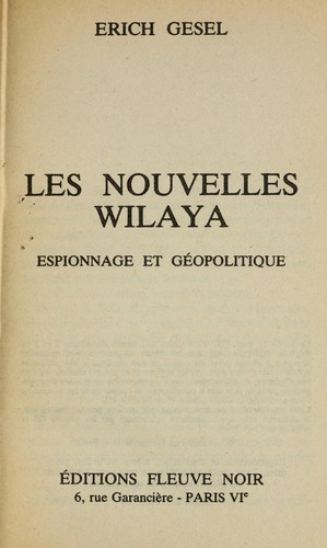 Cover for Les Nouvelles wilaya