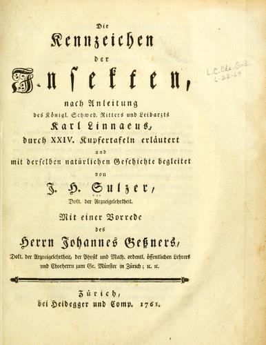 Cover for Kennzeichen der Insekten