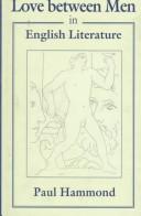Cover for Love between men in English literature