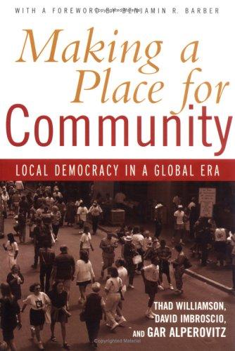 Cover for Making a Place for Community