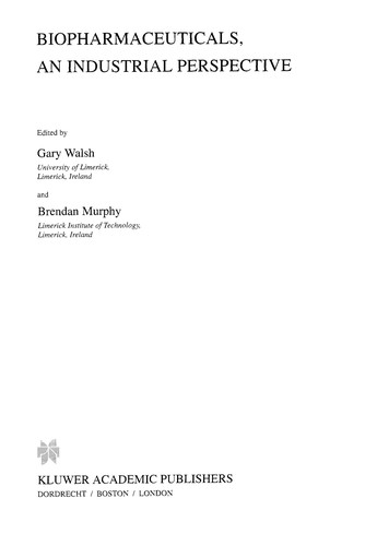 Cover for Biopharmaceuticals, an industrial perspective