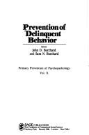 Cover for Prevention of delinquent behavior