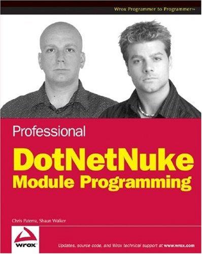 Cover for Professional DotNetNuke Module Programming