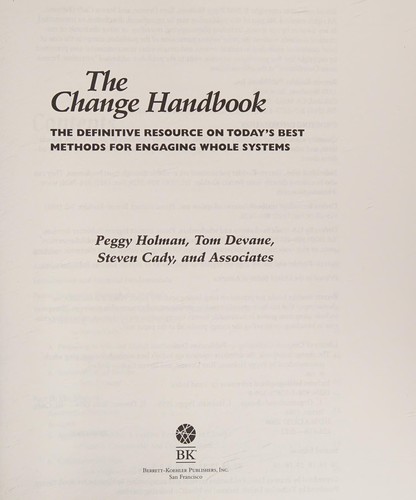 Cover for The change handbook