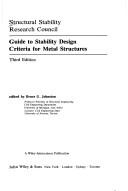 Cover for Guide to stability design criteria for metal structures