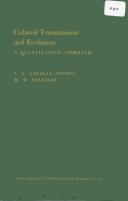 Cover for Cultural transmission and evolution