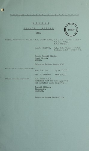 Cover for [Report 1971]