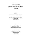 Cover for Photonic Switching (Osa Proceedings Volume 8)