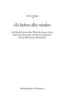 Cover for Es kehret alles wieder