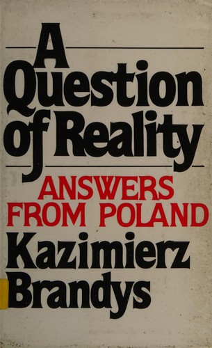 Cover for A QUESTION OF REALITY