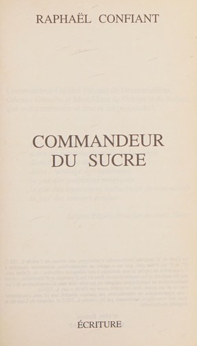 Cover for Commandeur du sucre