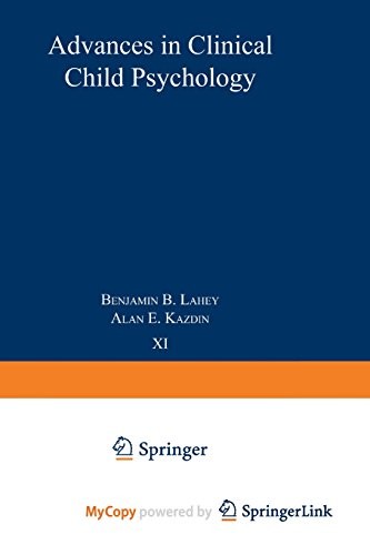 Cover for Advances in Clinical Child Psychology