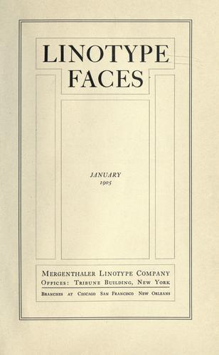 Cover for Linotype faces