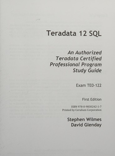 Cover for Teradata 12 SQL