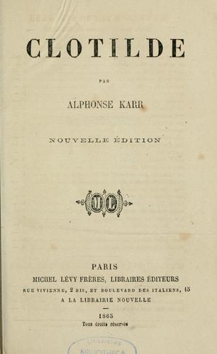 Cover for Clotilde