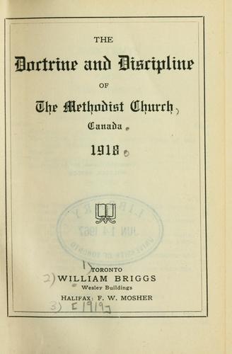 Cover for The doctrine and discipline of the Methodist Church, Canada.