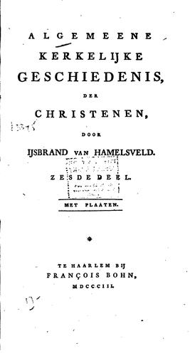 Cover for Algemeene kerkelijke geschiedenis der christen