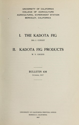 Cover for The Kadota fig