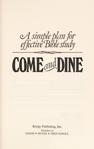 Cover for Come and dine