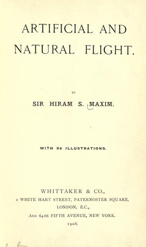 Cover for Artificial and natural flight