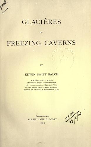 Cover for Glacières or freezing caverns.