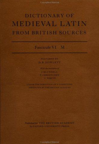 Cover for Dictionary of Medieval Latin from British Sources: Fascicule VI