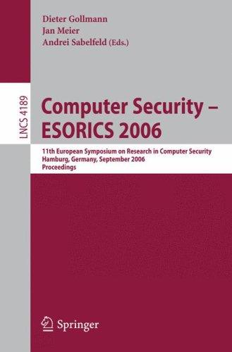 Cover for Computer Security  ESORICS 2006