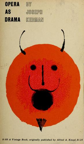 Cover for Opera as drama