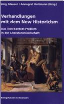 Cover for Verhandlungen mit dem New Historicism