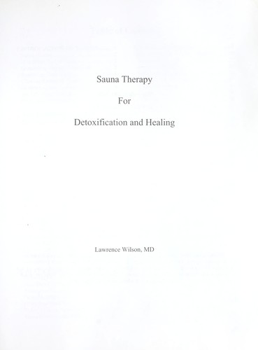 Cover for Sauna Therapy