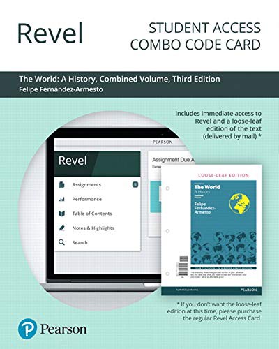 Cover for Revel for The World History, Combined Volume -- Combo Access Card