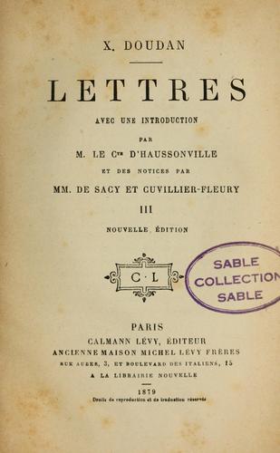 Cover for Lettres