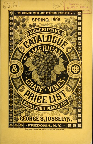Cover for Descriptive cataloge